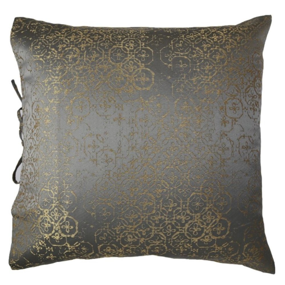 $338! NWT Ann Gish "St. Germain" 30" x 25" Pillow Sham - Metal Grey